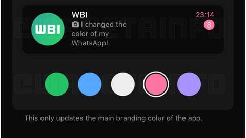 Users can choose from 5 different color options