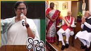 Mamata slams Modi, shares photo of seated PM, standing President