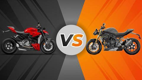 Ducati Streetfighter V2 v/s Triumph Speed Triple 1200 RS Ducati Streetfighter V2 v/s Triumph Speed Triple 1200 RS