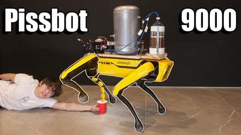 YouTuber teaches Spot robot dog to pee beer on command