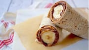 Quick and healthy: Banana almond butter wraps