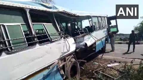 UP: 5 killed, over 25 injured in Aligarh bus accident UP: 5 killed, over 25 injured in Aligarh bus accident