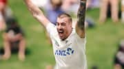 NZ's Blair Tickner celebrates Test comeback with four-fer: Stats 