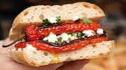Quick fix: Roasted red pepper spread sandwich