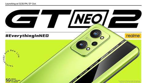 Realme GT Neo2 to debut in India on October 13 Realme GT Neo2 to debut in India on October 13