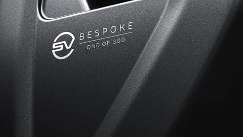 The vehicle gets illuminated treadplates and SV Bespoke logo