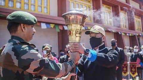 'Swarnim Vijay Mashaal' reaches Tawang in Arunachal Pradesh 'Swarnim Vijay Mashaal' reaches Tawang in Arunachal Pradesh