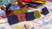 How to make colorful fabric stamps