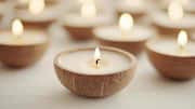 How to make candle holders from coconut shells 