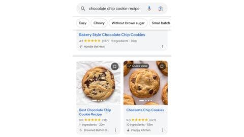 Impact of Google's new feature on recipe blogs