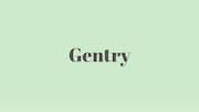 Word of the Day: Gentry