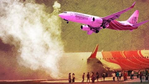 Air India Express plane's engine catches fire at Muscat airport Air India Express plane's engine catches fire at Muscat airport