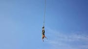 Bungee jumping from a helicopter: A must-try!