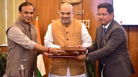 Assam, Meghalaya sign pact to resolve 50-year-old border dispute Assam, Meghalaya sign pact to resolve 50-year-old border dispute
