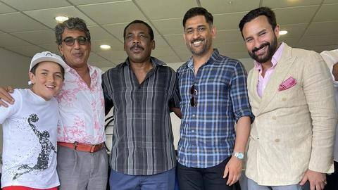 See photos: Saif Ali Khan meets MS Dhoni, Gordon Greenidge See photos: Saif Ali Khan meets MS Dhoni, Gordon Greenidge
