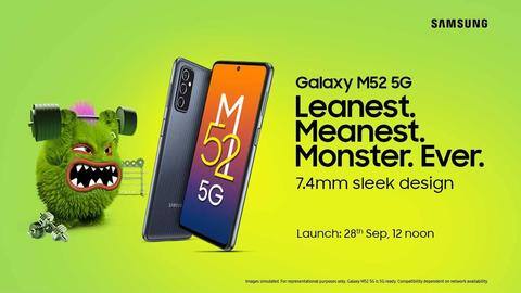 Samsung Galaxy M52 5G will now debut on September 28 Samsung Galaxy M52 5G will now debut on September 28