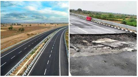 UP: Bundelkhand Expressway cracks open days after PM Modi's inauguration UP: Bundelkhand Expressway cracks open days after PM Modi's inauguration