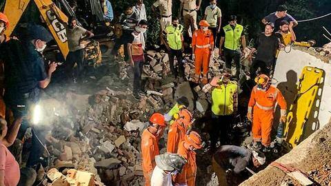 Three dead in building collapse after heavy rains in Gurugram Three dead in building collapse after heavy rains in Gurugram
