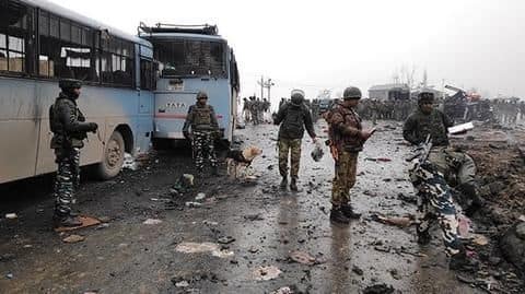 An SUV carrying 350kg of explosives had attacked the convoy An SUV carrying 350kg of explosives had attacked the convoy