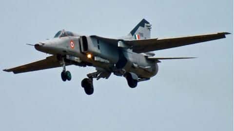 Rajasthan: MiG-27 crashes near Pokhran; pilot ejects safely Rajasthan: MiG-27 crashes near Pokhran; pilot ejects safely