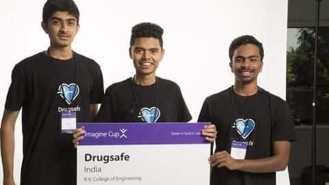 Indian students win Microsoft award for anti-fake medicine app Indian students win Microsoft award for anti-fake medicine app