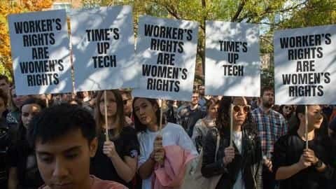 Employees had started protesting against Google in November last year Employees had started protesting against Google in November last year