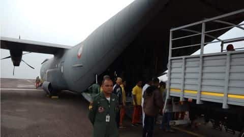 Meghalaya: Air Force transports heavy-duty pumps to rescue trapped miners Meghalaya: Air Force transports heavy-duty pumps to rescue trapped miners