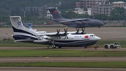 World's largest amphibious plane makes maiden flight World's largest amphibious plane makes maiden flight