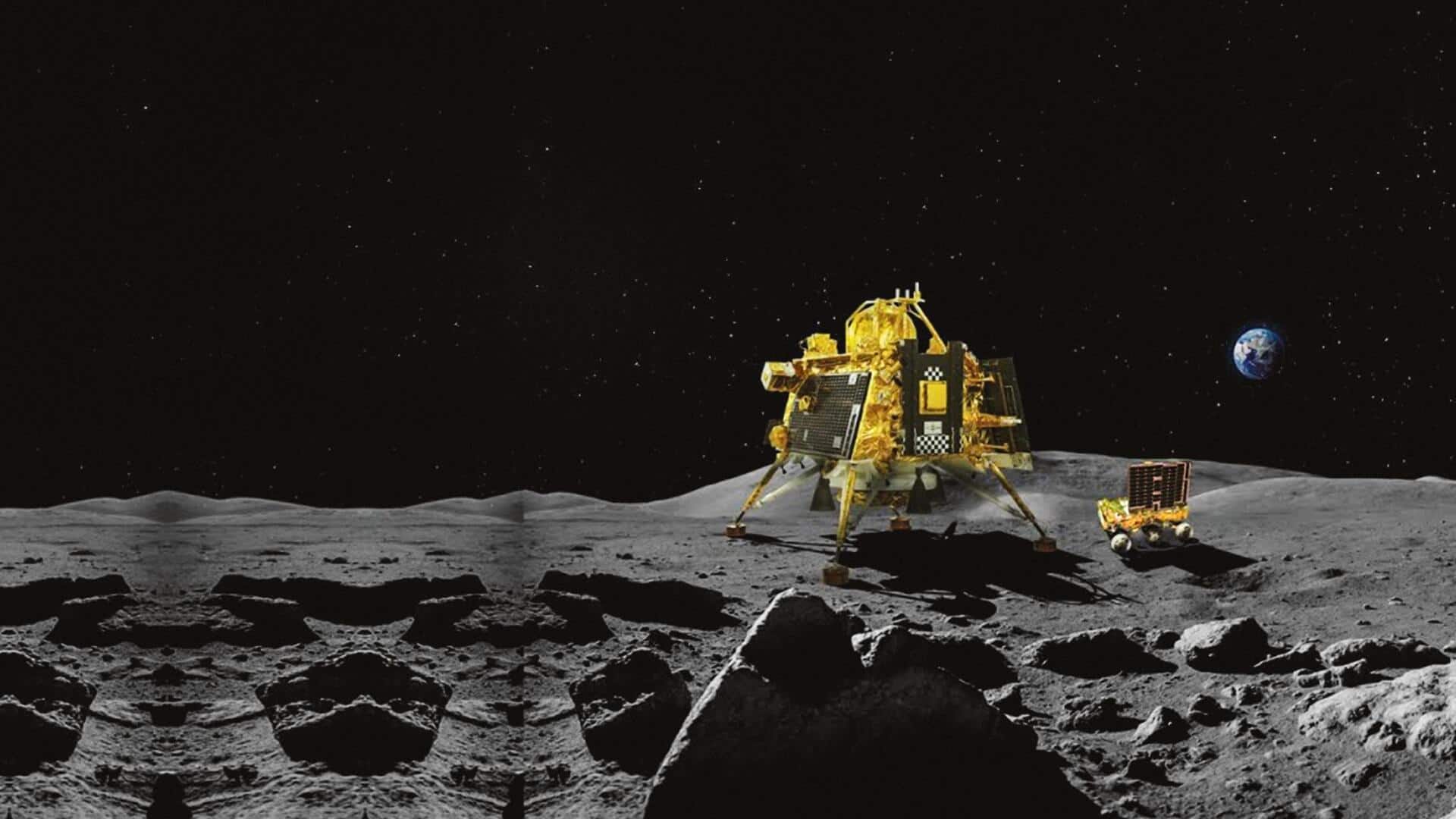 Chandrayaan-2 orbiter photographs Chandrayaan-3 lander on Moon