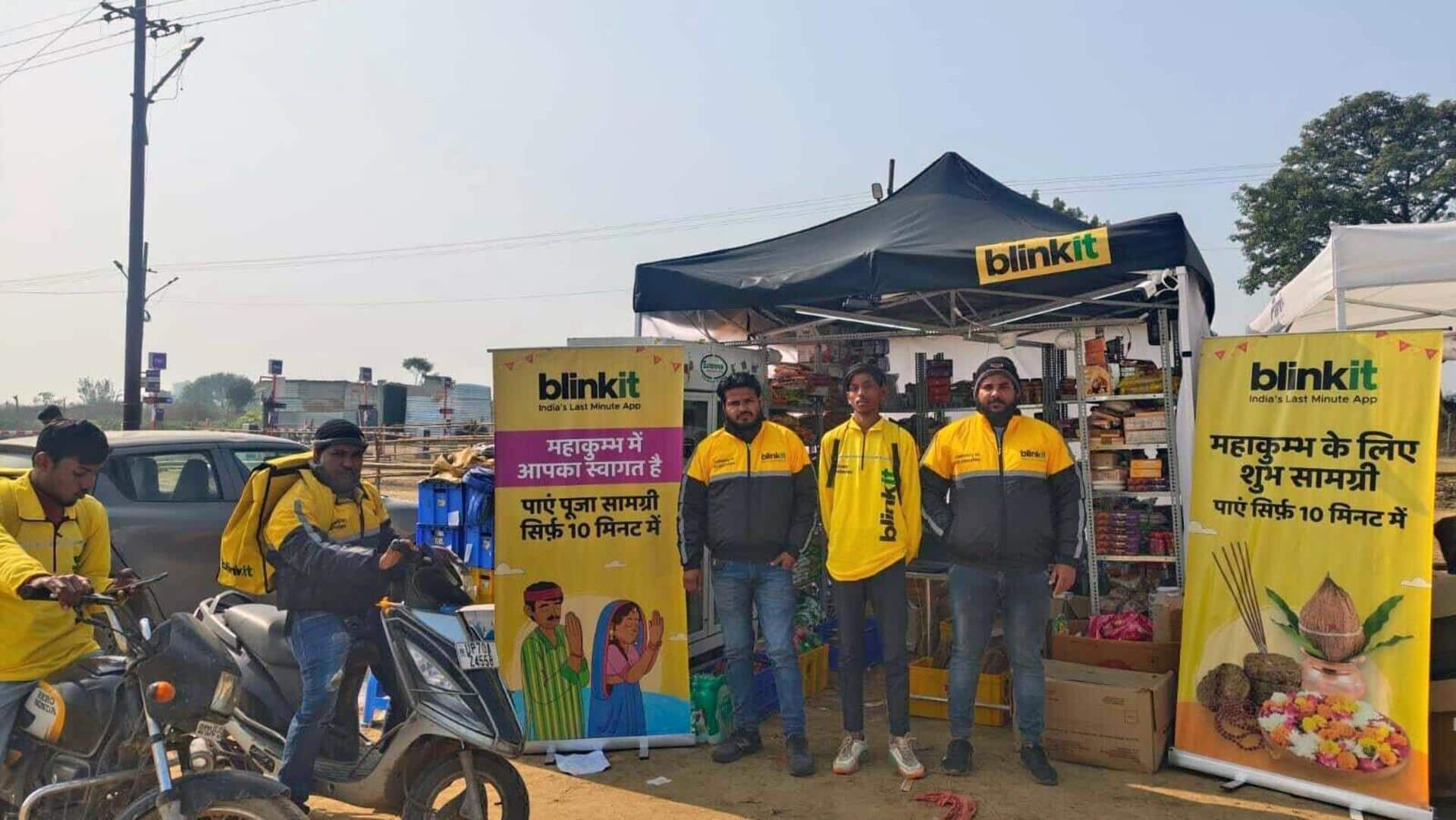 Blinkit caters to Kumbh Mela pilgrims, delivering essentials in minutes