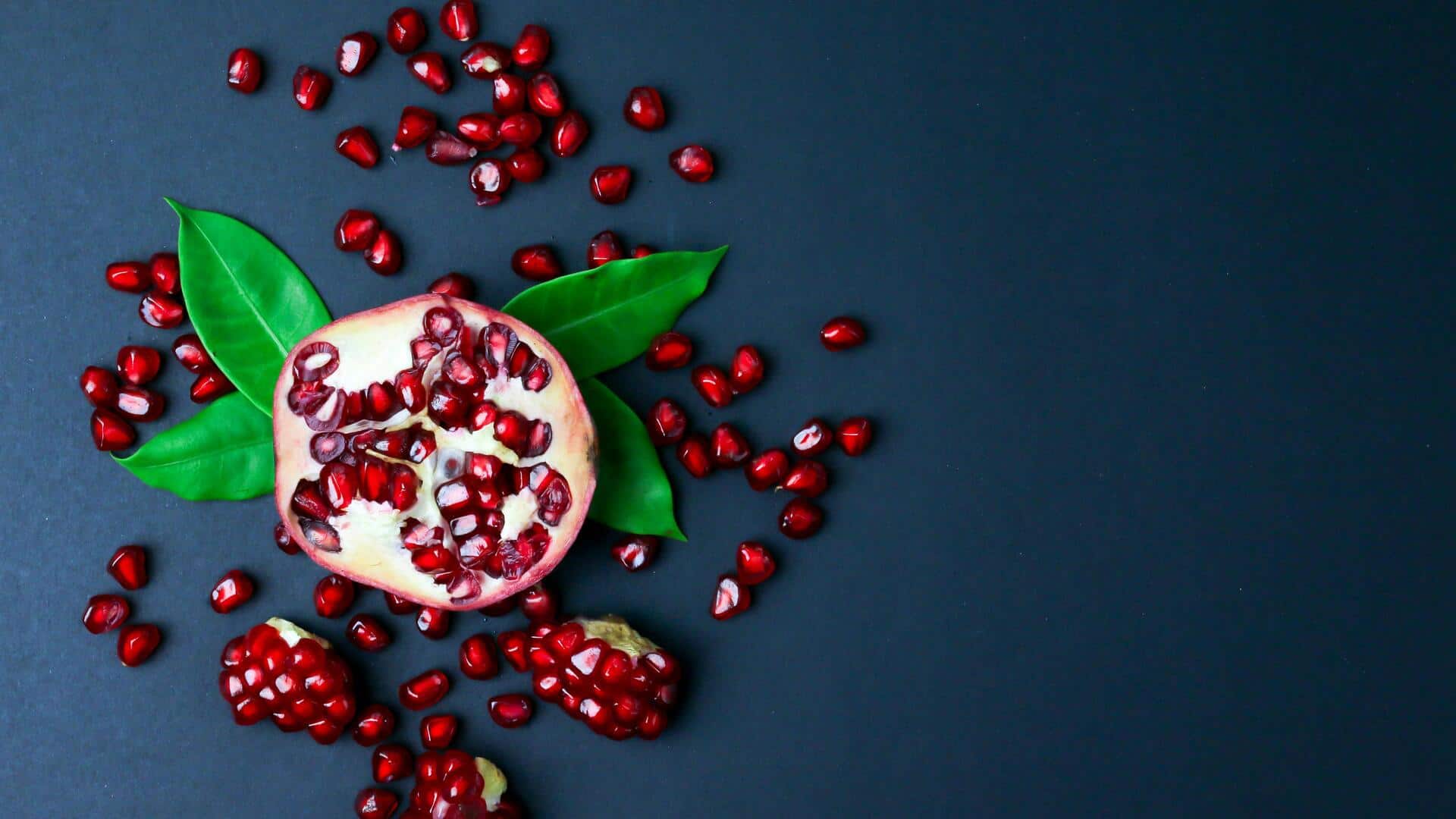 Fresh summer salad with pomegranate and fennel