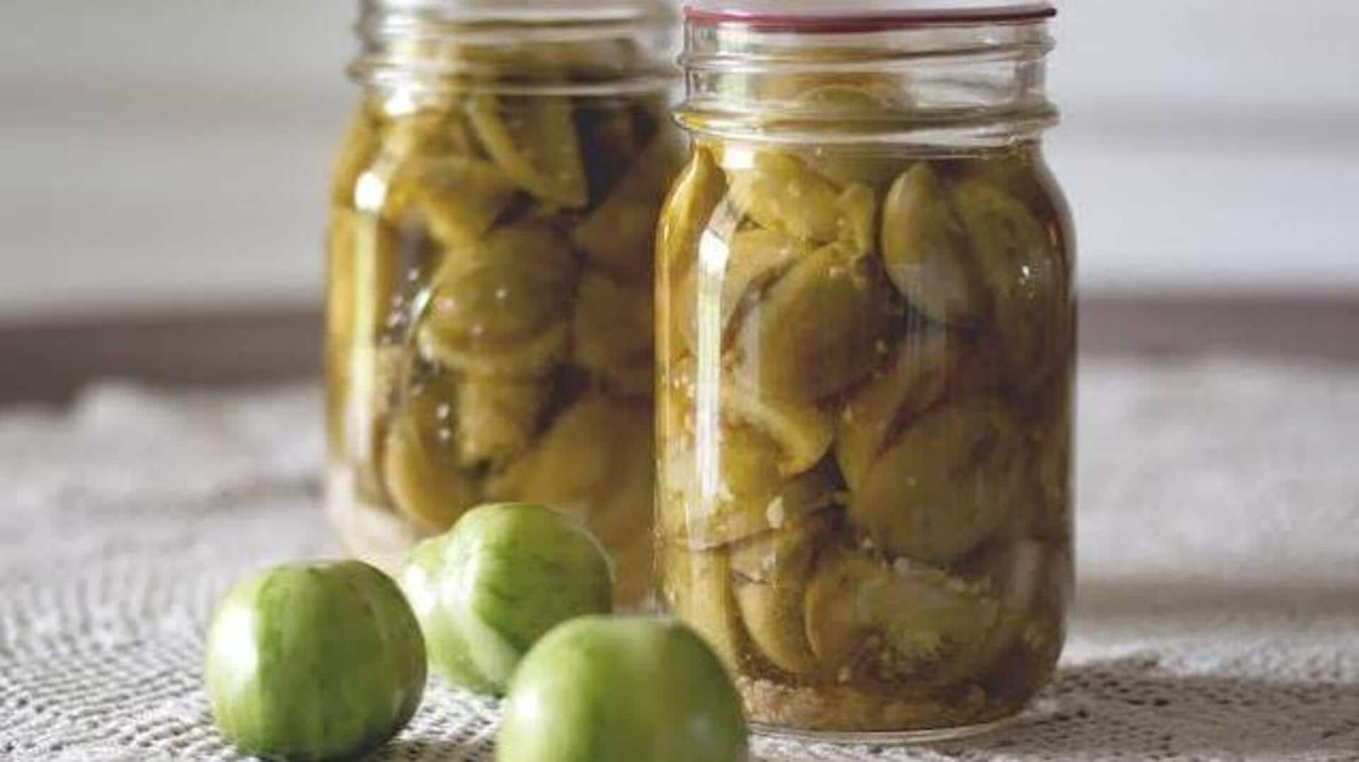 Turn green tomatoes into the tastiest pickle ever 