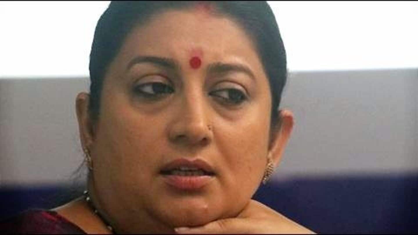 Irani says 'thank you' to Rahul; Indira more-likely Hitler inspired