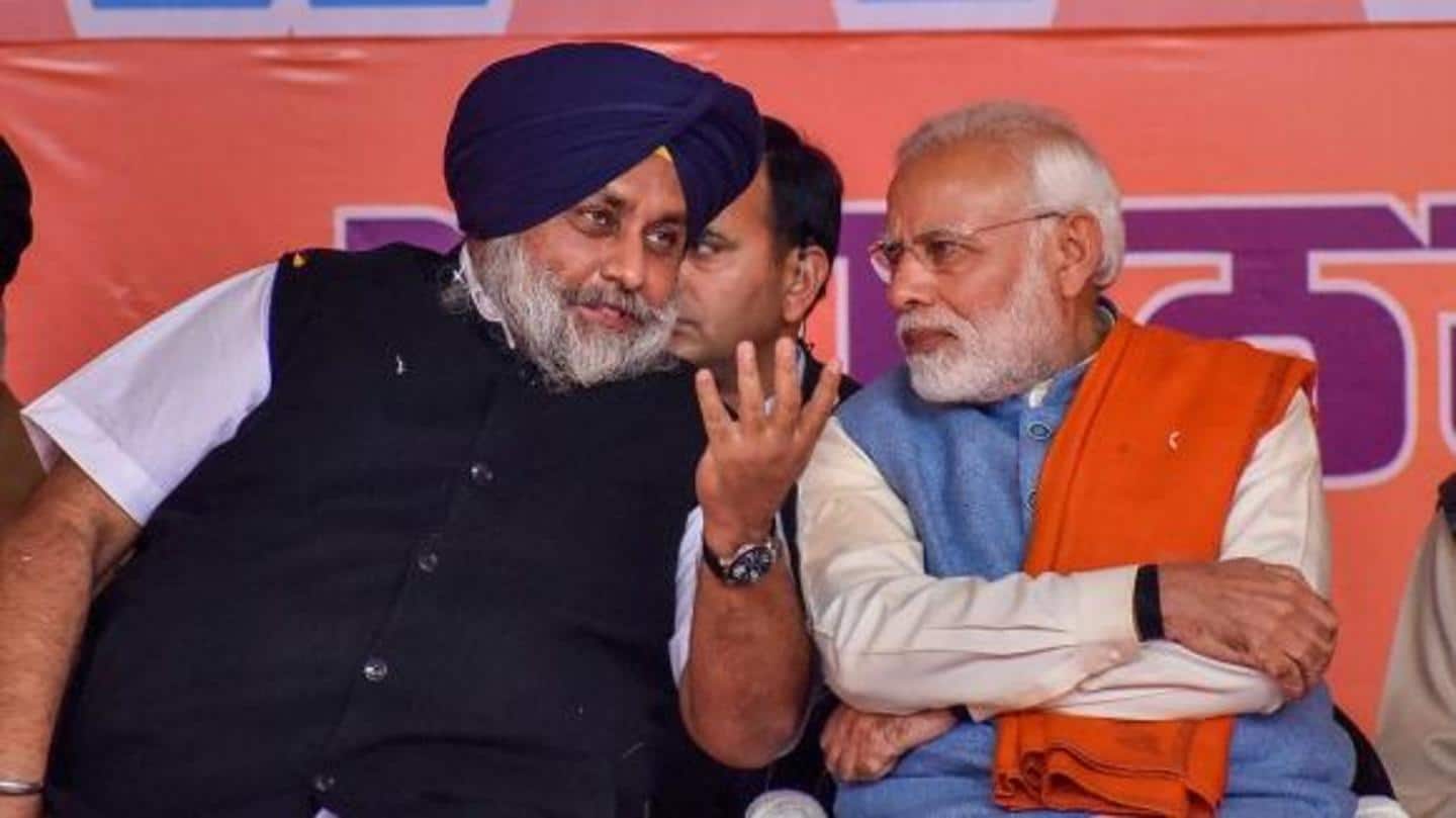 BJP's oldest ally, SAD quit NDA last September BJP's oldest ally, SAD quit NDA last September