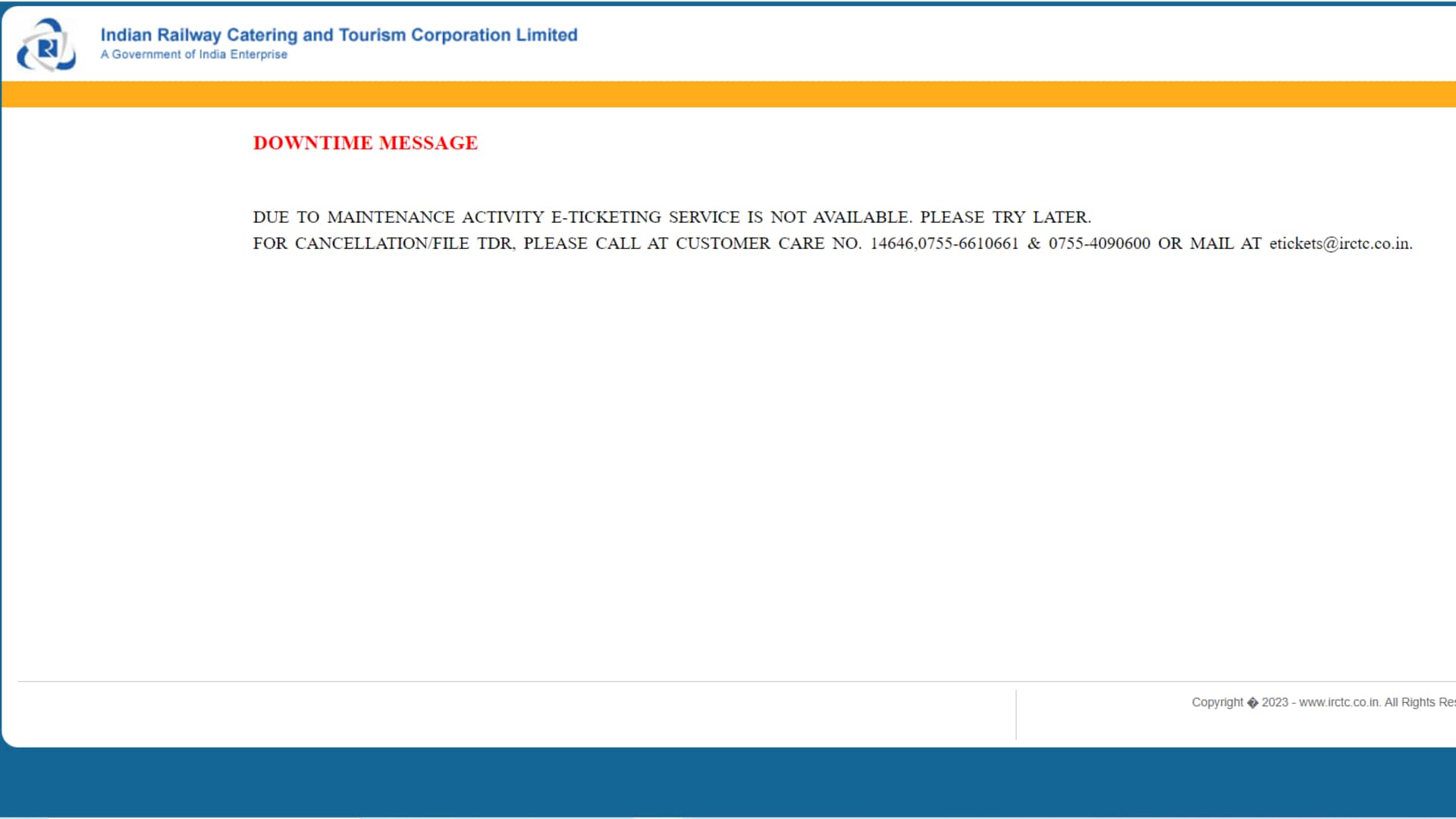 IRCTC's e-ticket booking service down for everyone: Here's why
