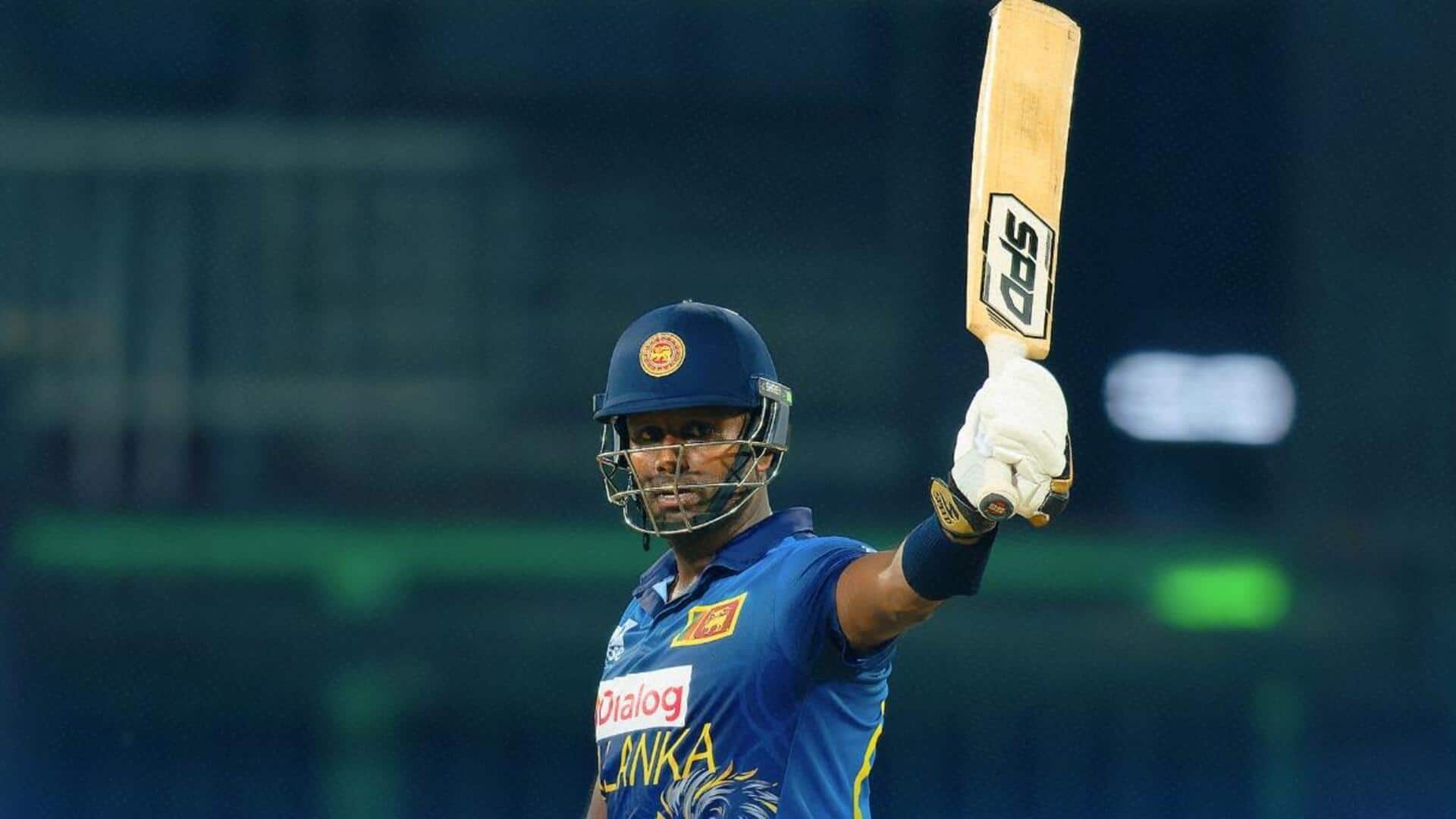 Angelo Mathews smashes T20I fifty after seven years: Key stats