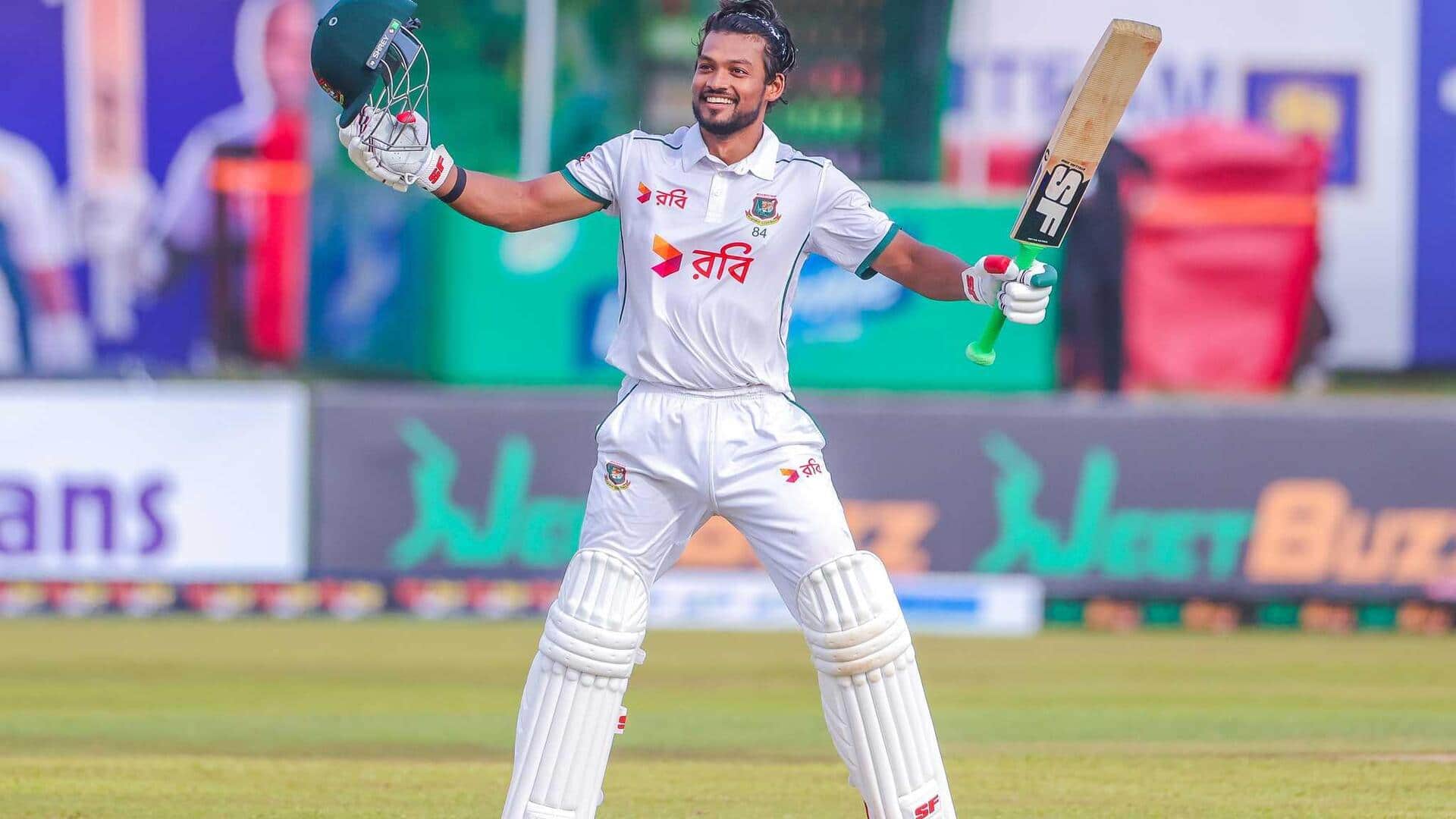 Najmul Hossain Shanto gets to his ninth Test hundred: Stats 