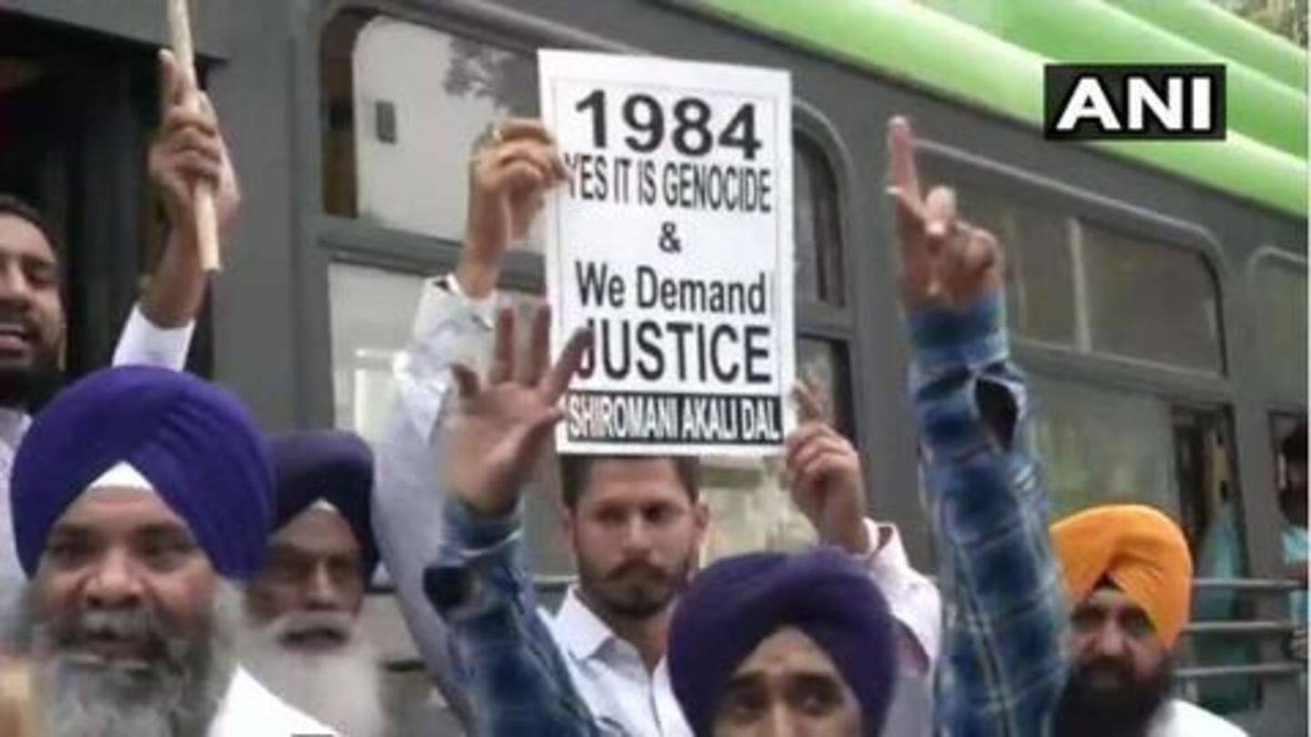 1984 anti-Sikh riots: Harsimrat, Sukhbir Badal detained during protest march
