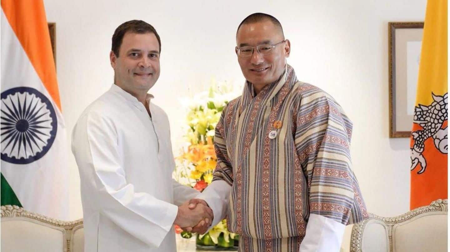 Rahul Gandhi meets Bhutanese PM, discusses 'special bond' of countries
