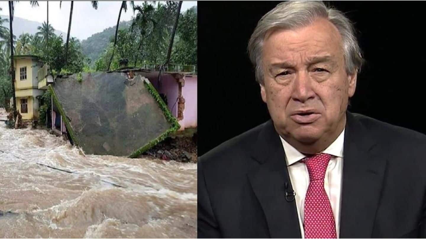 UN chief 'saddened' over destruction caused by floods in Kerala