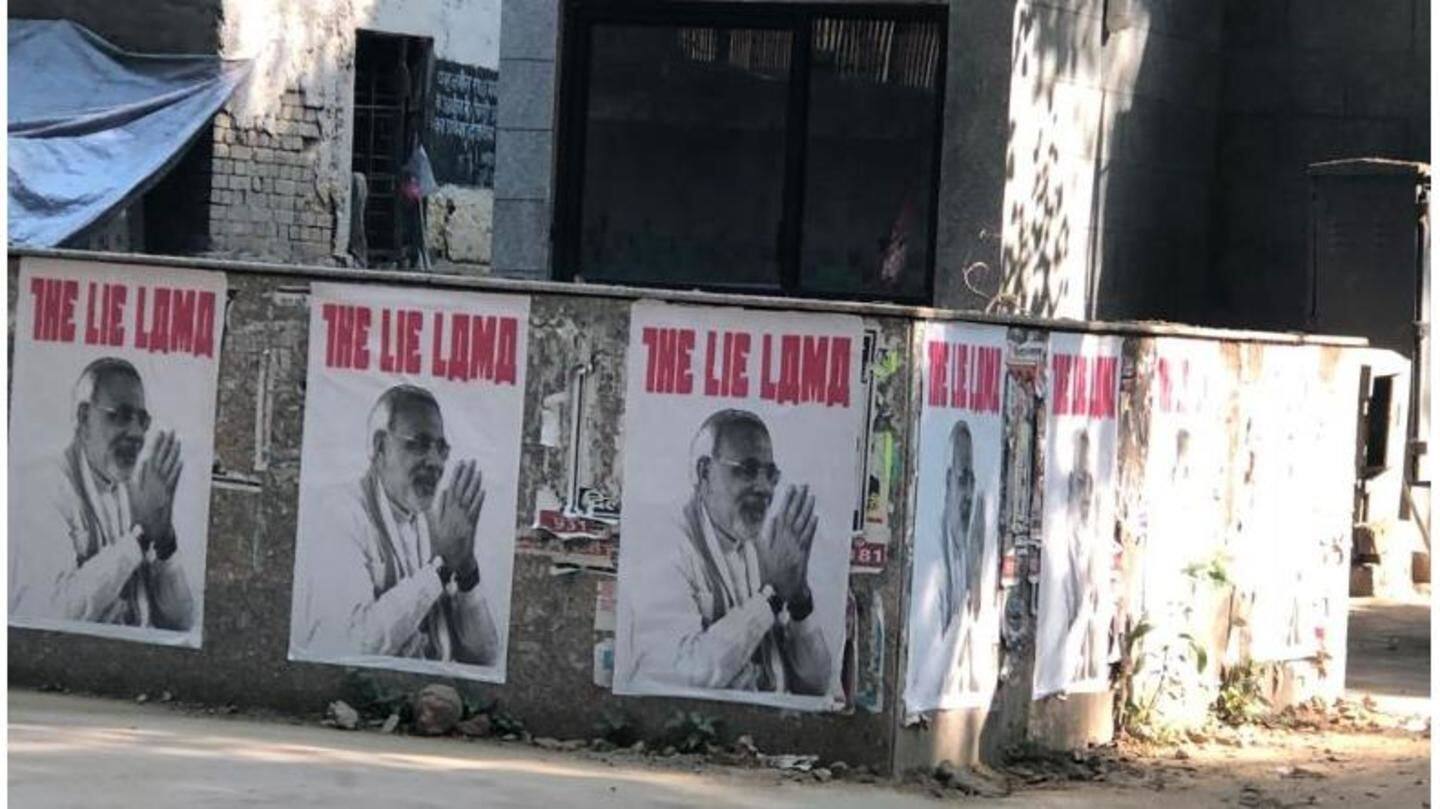 Delhi: Case registered over posters calling PM 'The Lie Lama'