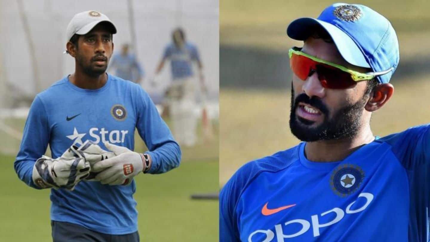 Saha ruled out for Afghan Test, Karthik to replace him