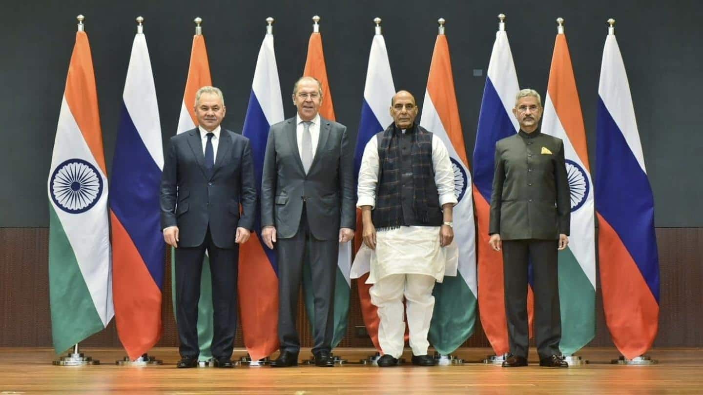 Earlier, Indian and Russian ministers held talks Earlier, Indian and Russian ministers held talks