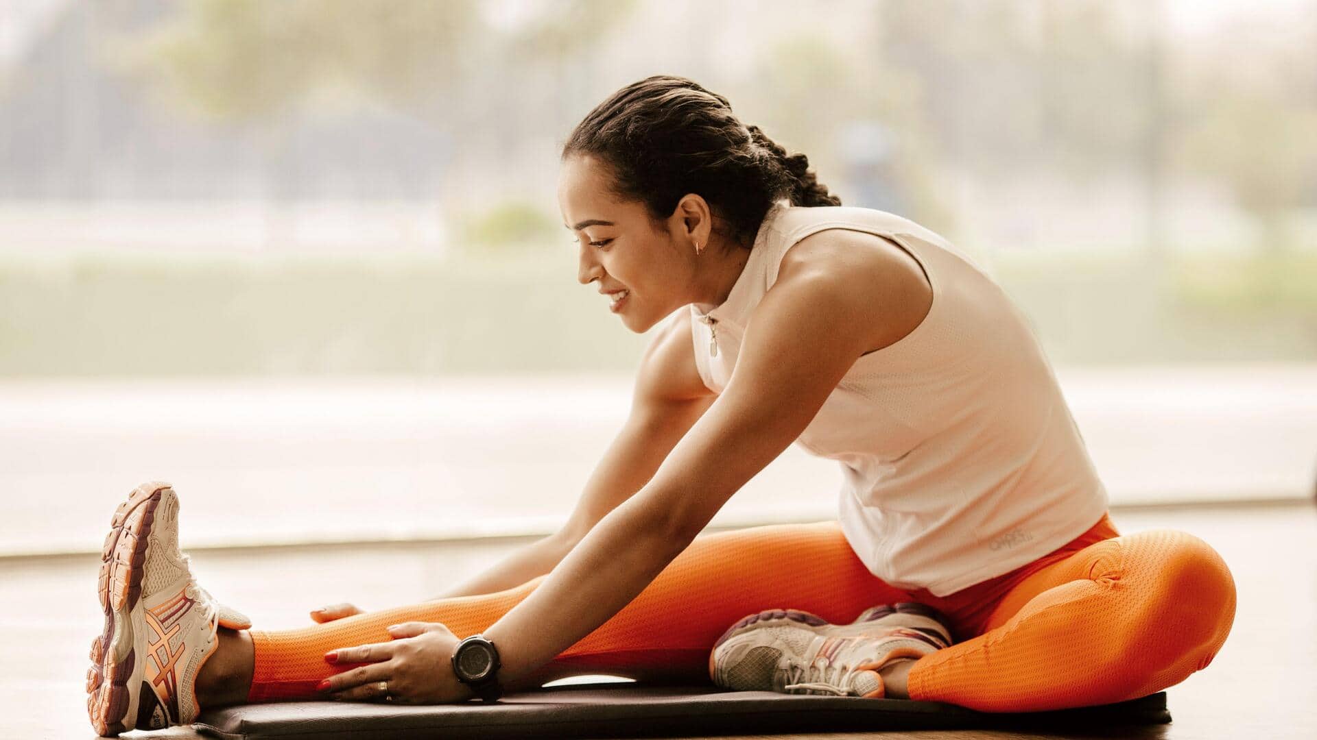 Try this one-leg yoga pose for better flexibility and balance
