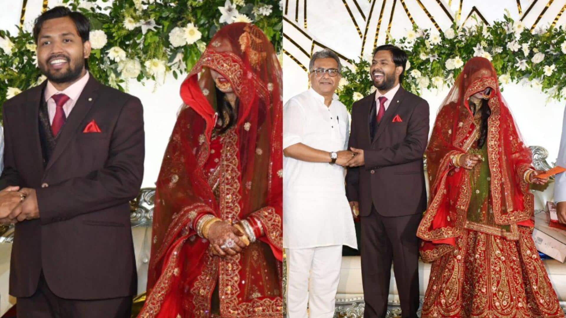 Khan Sir introduces his wife at grand wedding reception Khan Sir introduces his wife at grand wedding reception