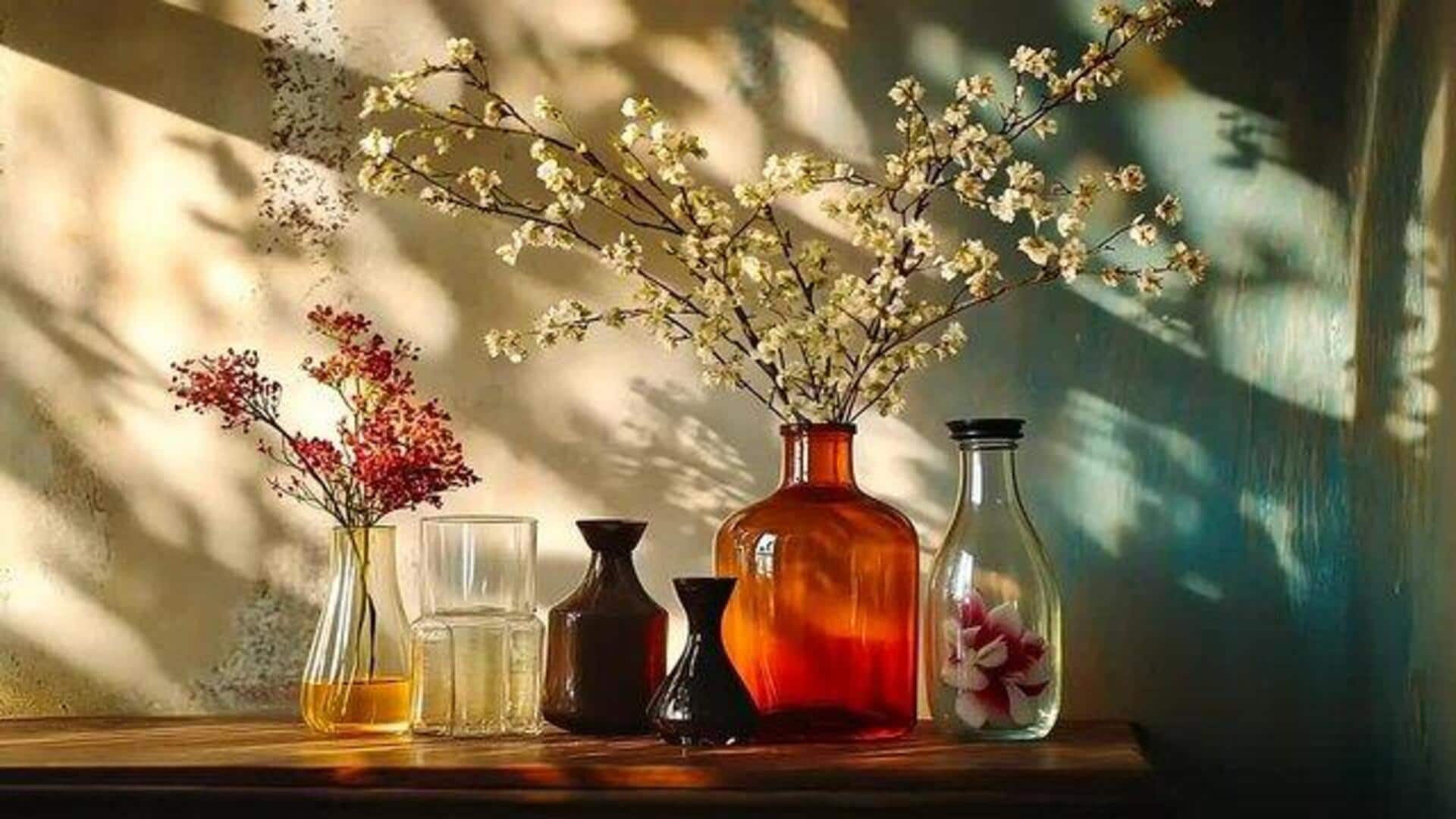 How to upcycle glass bottles into vases