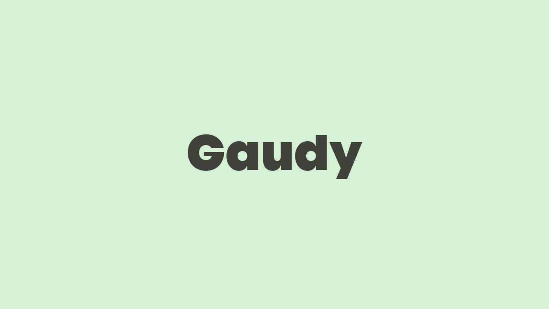 Word of the Day: Gaudy