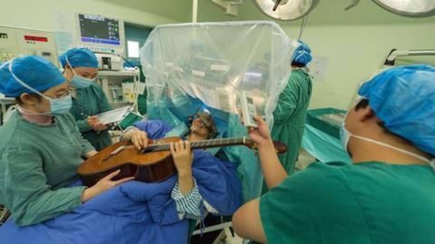 Bengaluru man plays guitar as surgeons 'burn' his brain