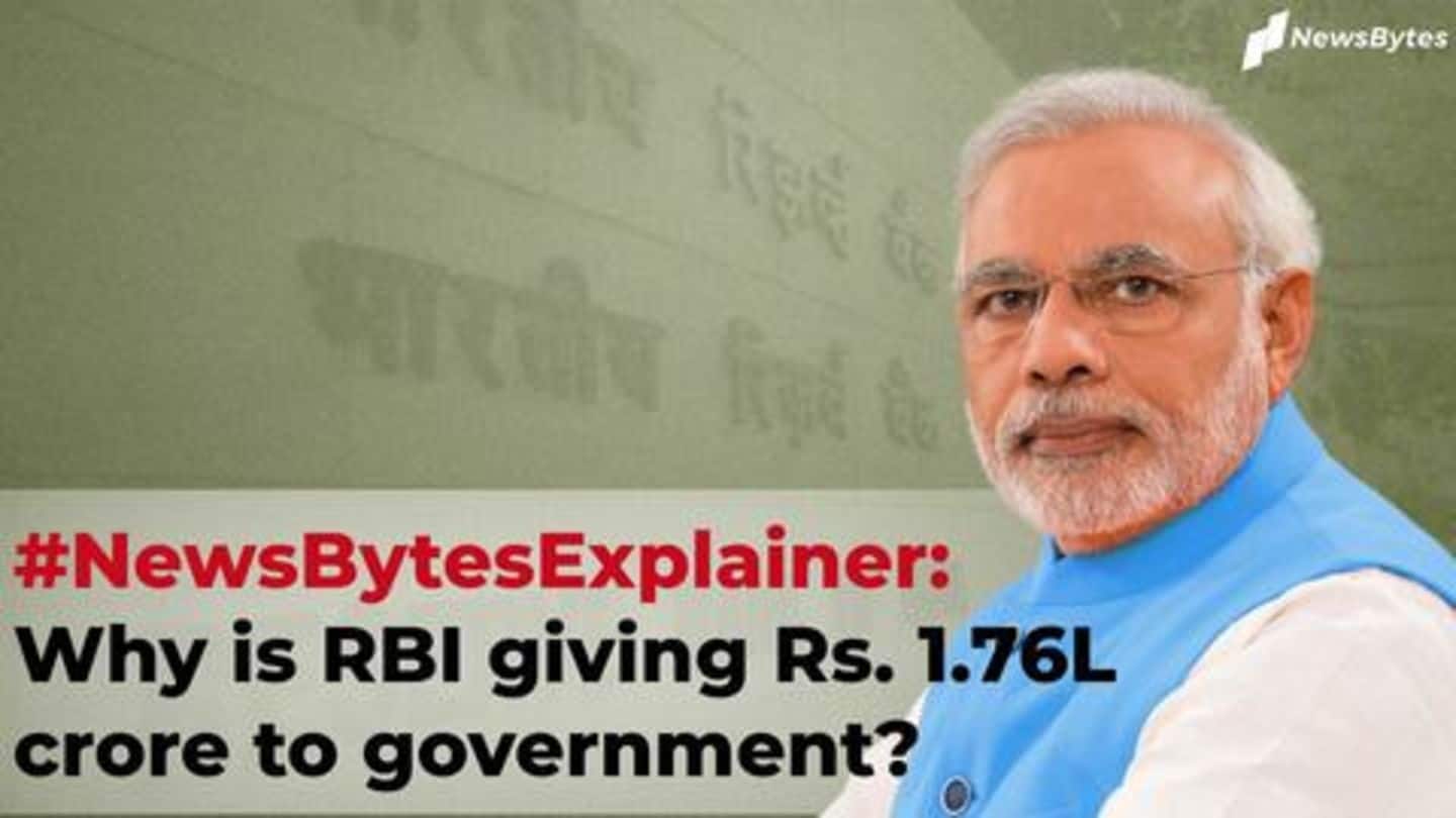 #NewsBytesExplainer: Why is RBI giving Rs. 1.76L crore to government