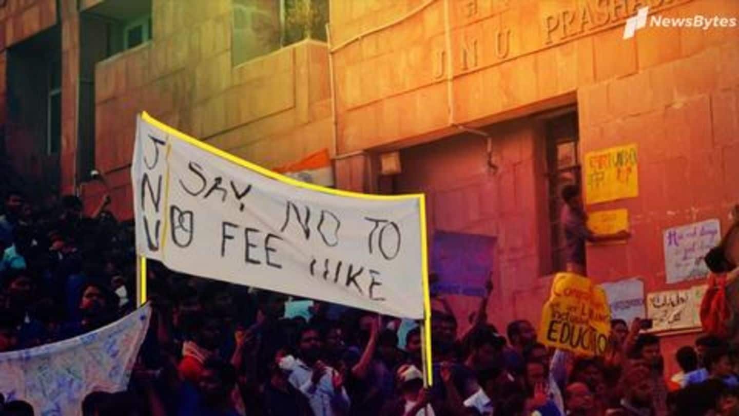 JNU partially rolls back hiked-fee; students refuse to end protests